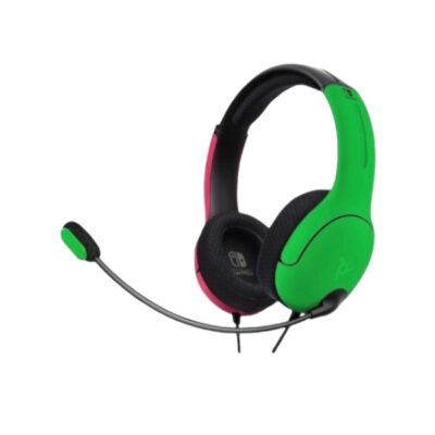 NINTENDO SWITCH LVL40 WIRED STEREO GAMING HEADSET – PINK & GREEN