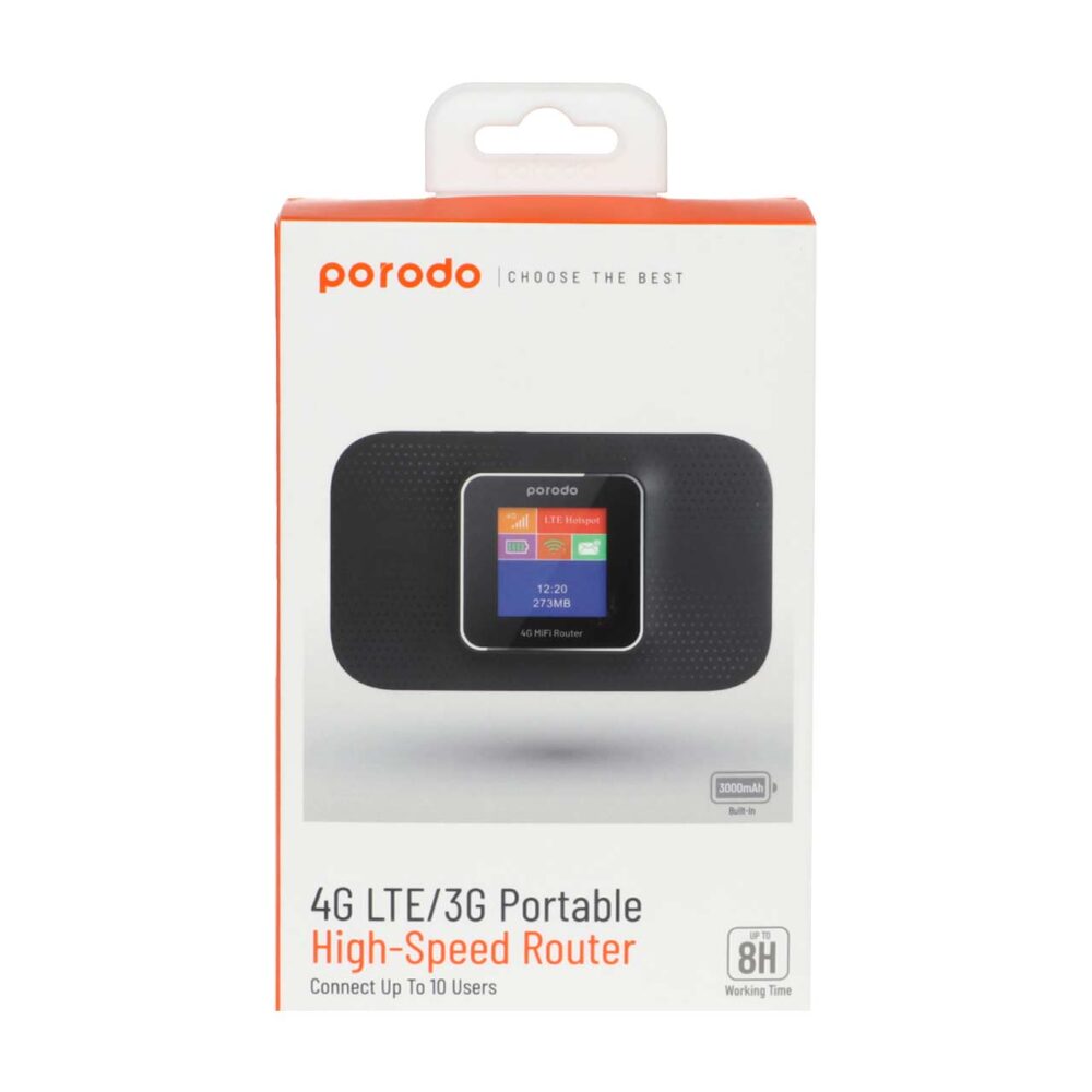 Porodo 4G LTE/3G Portable High-Speed Router Connect Up