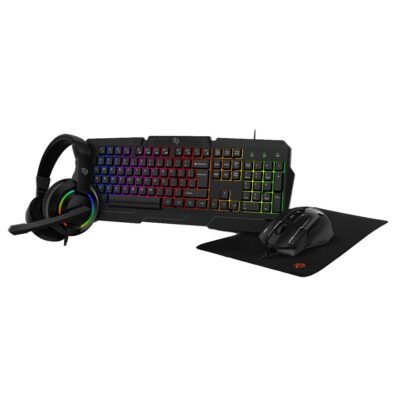 Porodo Gaming Ultimate Gaming Kit Headphone/ Keyboard/ Mouse/ Mouse Pad PDX221