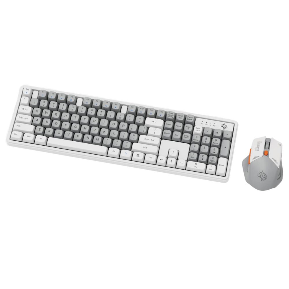 Porodo Gaming Wireless Keyboard with Mouse PDX225-WHB