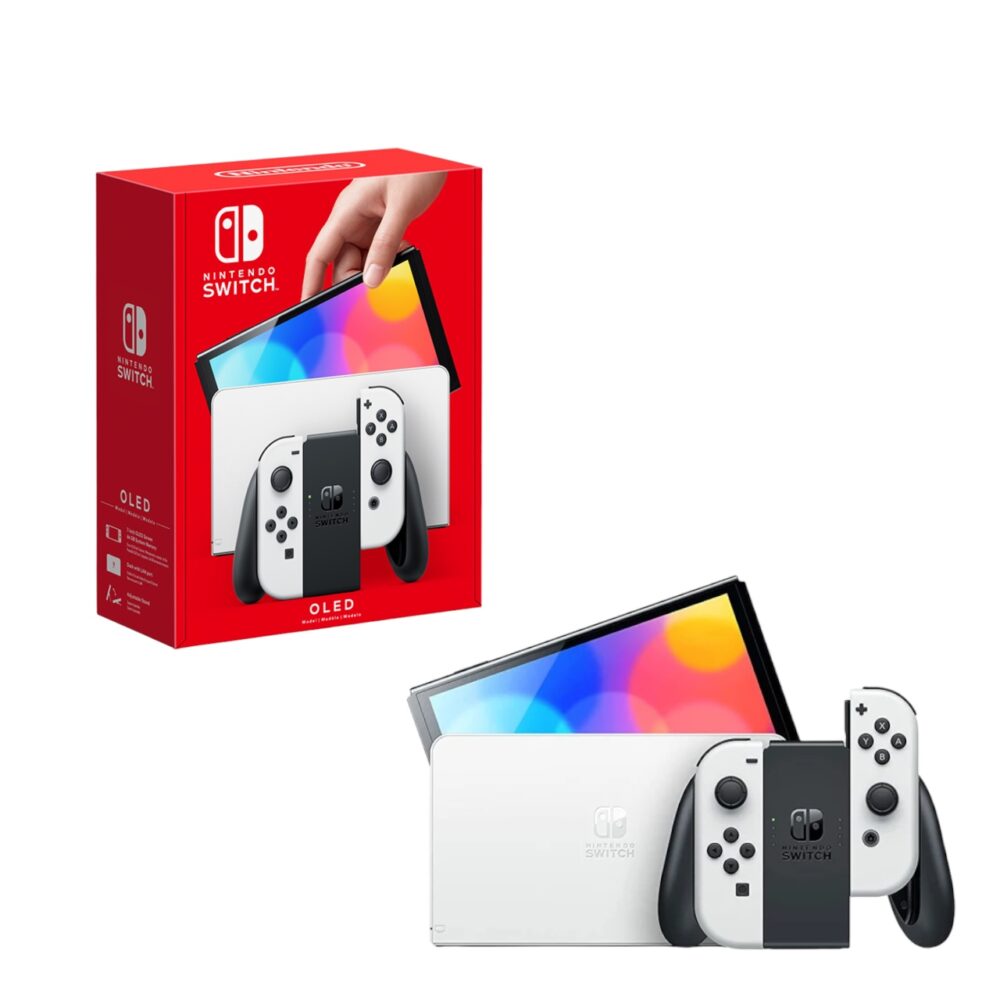 NINTENDO SWITCH OLED BLACK & WHITE CONSOLE 64GB
