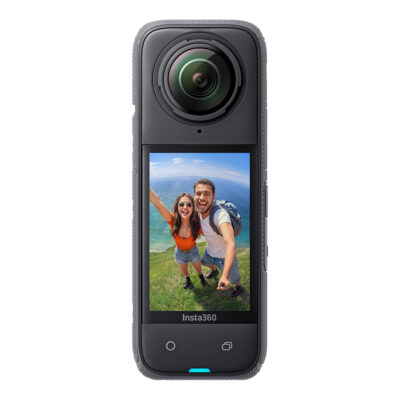 Insta360 X4 Action Cam - 8K - Black With Selfie stick and Lens Cap, 72.0MP 8k, up to 100 fps, 2.5" touch screen | 360 Video | 33ft WaterProof | 2290mAH, , , Bluetooth| Wi-Fi,