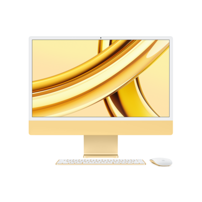 iMac M3 8-Core CPU, 8GB Ram, 256GB SSD, 24 inch 4.5K, 10-Core GPU, Yellow/ MQRL3LL/A