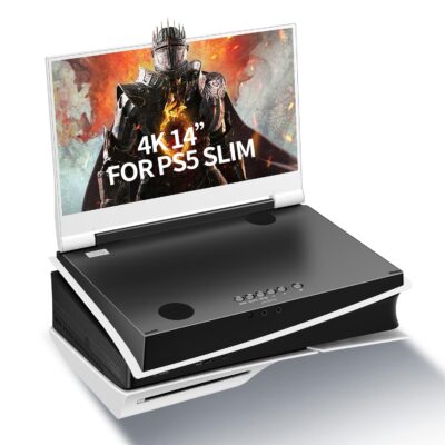 G-STORY 14" Inch IPS 4k 60Hz Portable Monitor Gaming Display Integrated with PS5 Slim 3840×2160 with 2 HDMI Ports,FreeSync,Built-in 2 of Multimedia Stereo Speaker