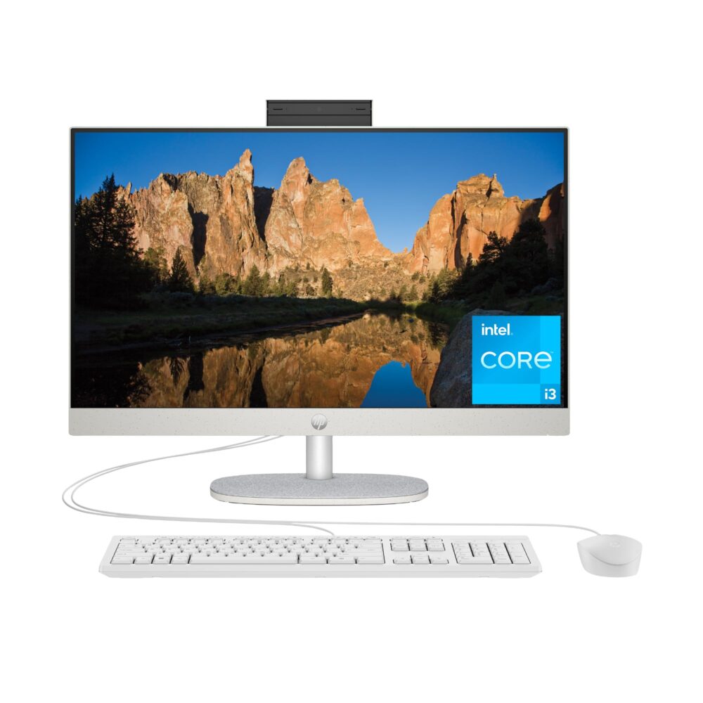 HP AIO 24-CR0042 8R2K4AA#ABA/ Intel Core I3-N300/ 512GB SSD/ 8GB DDR4 RAM/ 23.8 Inch 1920x1080/ Intel UHD Graphics/ Windows 11 Home/ Wifi & Bluetooth/ Keyboard & Mouse Included