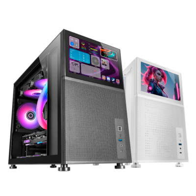Mars Gaming Mini-Tower Case MCLCD/MCLCDW